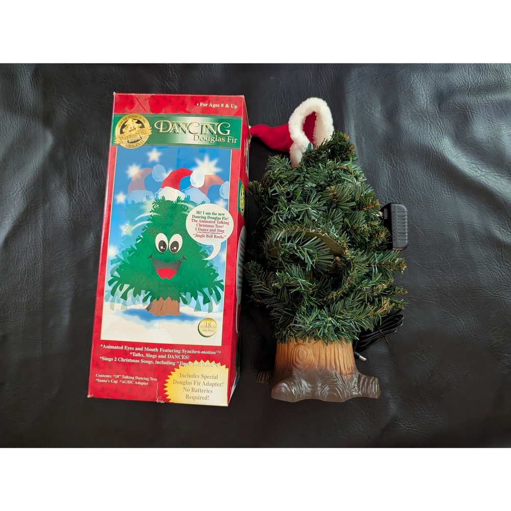 Gemmy Dancing Douglas Fir Animated Talking Christmas Tree 14 in Working Boxed